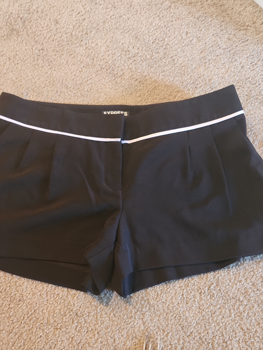 Express Black Women's Dress Shorts with White Piping